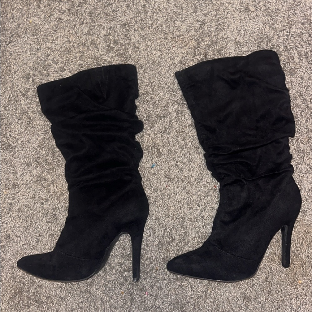 Fashion Nova Black Heeled Boots